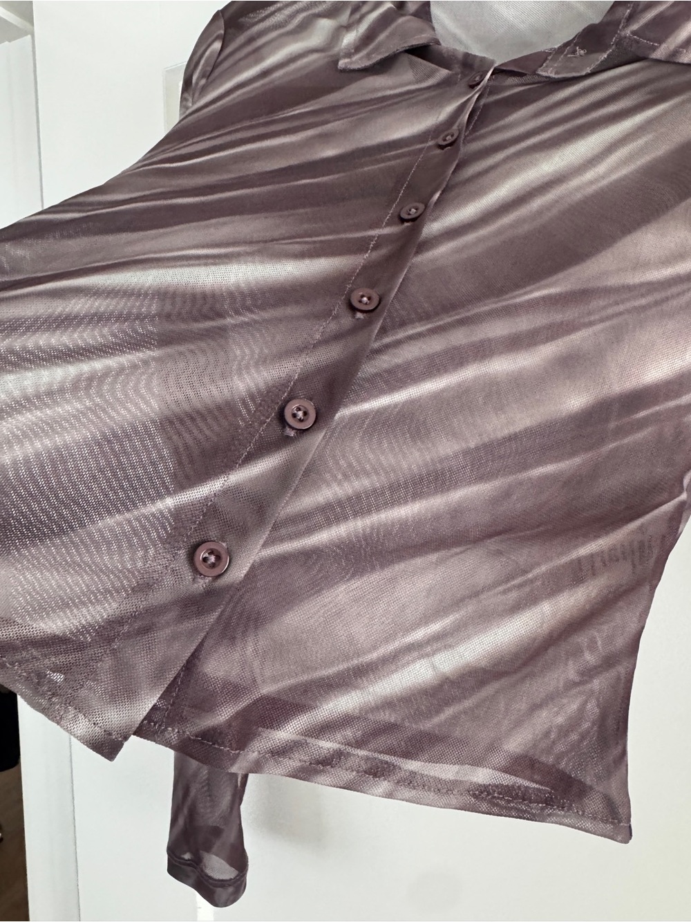 Motel Rocks Mesh Button Down Top - Picture 4 of 9